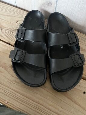 Birkenstock Black Two-Strap Sandals